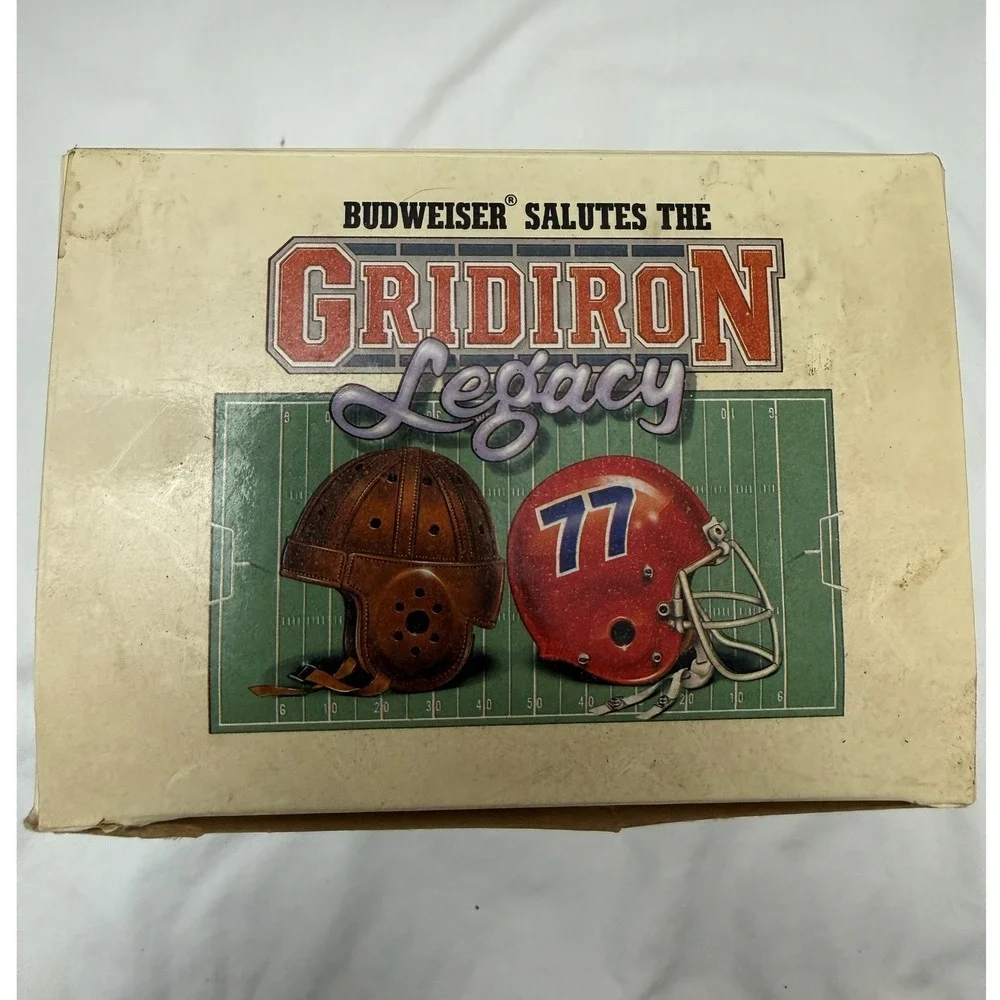 Vintage 1990 Budweiser Stein Gridiron Legacy Sports Series With‎ Box & COA